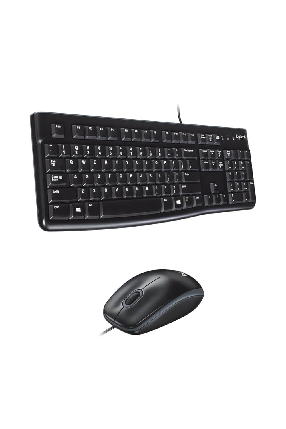 Logitech MK120 Wired USB Keyboard and Mouse Set for Windows