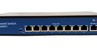 CP Plus 8-Port PoE Switch 8 x10/100 PoE + 2 x 10/100 Base-T Port for IP CCTV Cameras and Networking