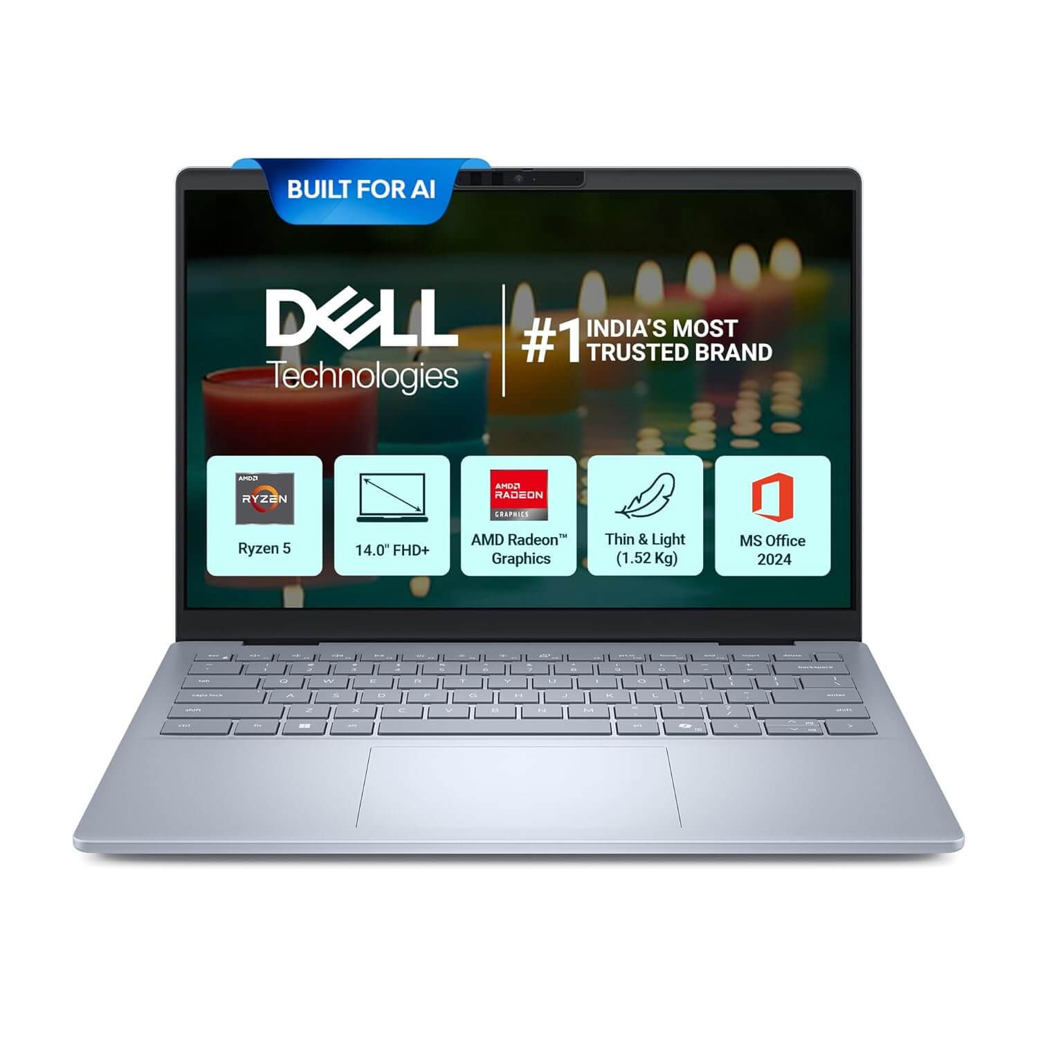 Dell 14, AMD Ryzen AI 5 340 6-core/12-thread Processor, 16GB LPDDR5X, 512GB SSD, FHD+, 14"