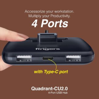 FINGERS Quadrant-CU2.0 Slim 4-Port USB Hub