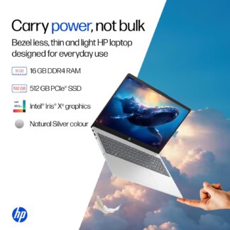 HP 15, 13th Gen Intel Core i5-1335U (16GB DDR4,512GB SSD) FHD, Anti-Glare,Micro-Edge, 15.6''