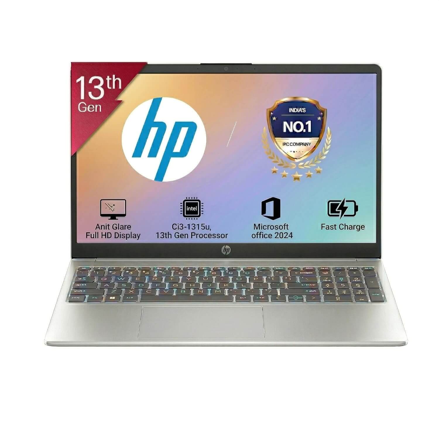 HP 15, 13th Gen Intel Core i3-1315U Laptop (8GB DDR4,512GB SSD) Anti-Glare, Micro-Edge,15.6''