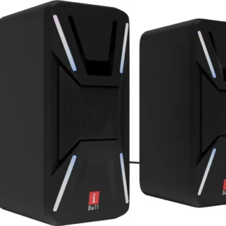 iBall Soundwave 300 2.0 Speaker Delivers Clear Audio & Stylish Lighting RGB controller 10 W Laptop/Desktop Speaker (Black, 2.0 Channel)