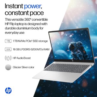 HP OmniBook 5 Flip (Previously Pavilion), Intel Core 7 150U (16GB LPDDR5,1TB SSD)