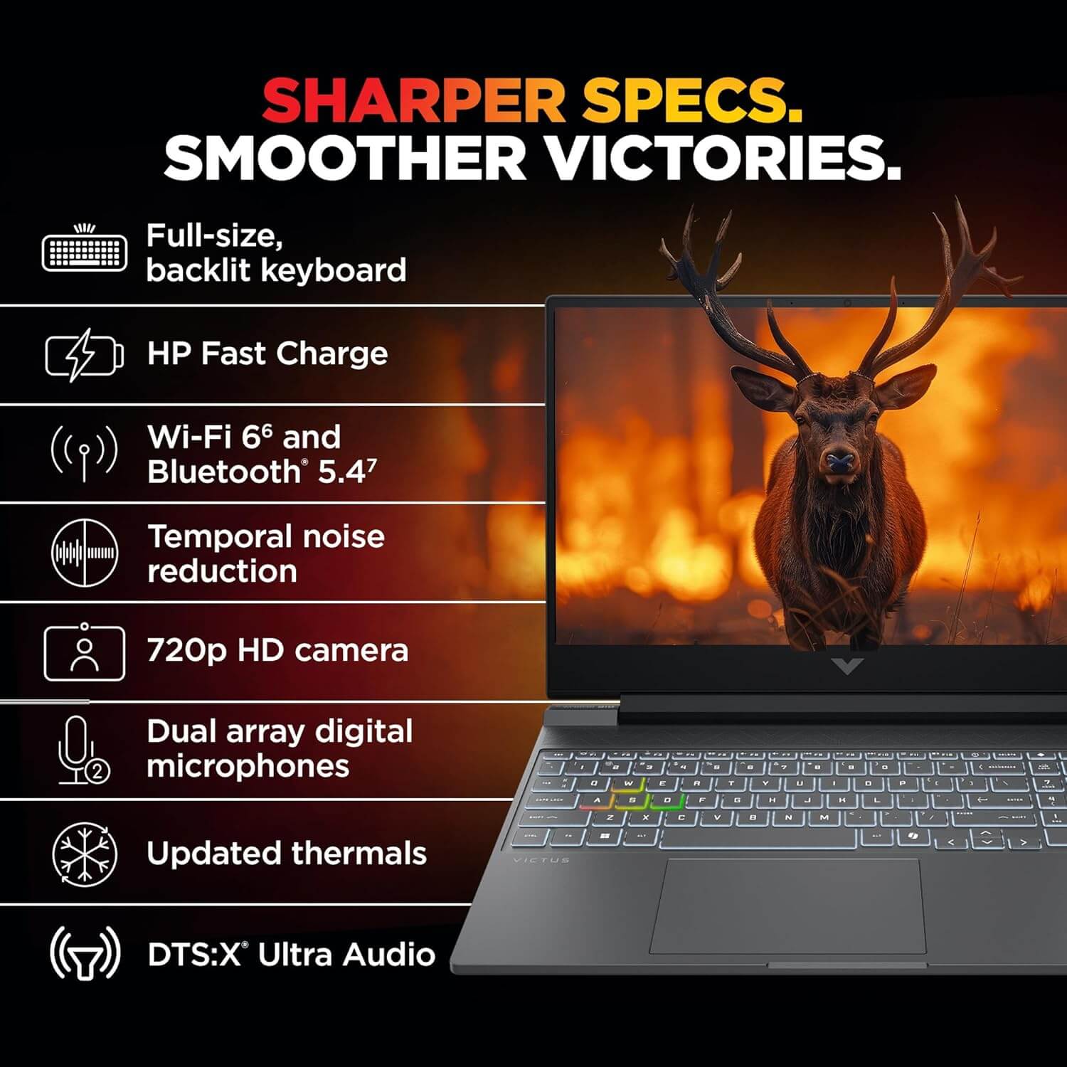HP Victus, Intel Core 5 210H, 4GB RTX 3050 A (24GB DDR5, 512GB SSD)